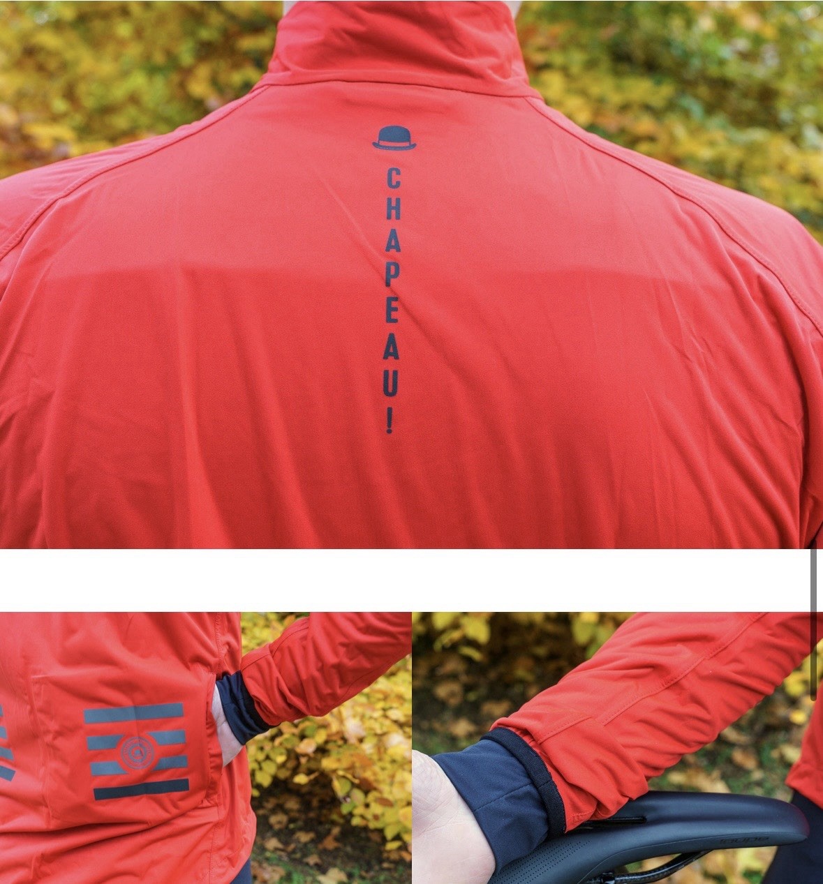 Chapeau Echelon Jacket Red Cycling Long Sleeve XL Waterproof Packable Slim READ