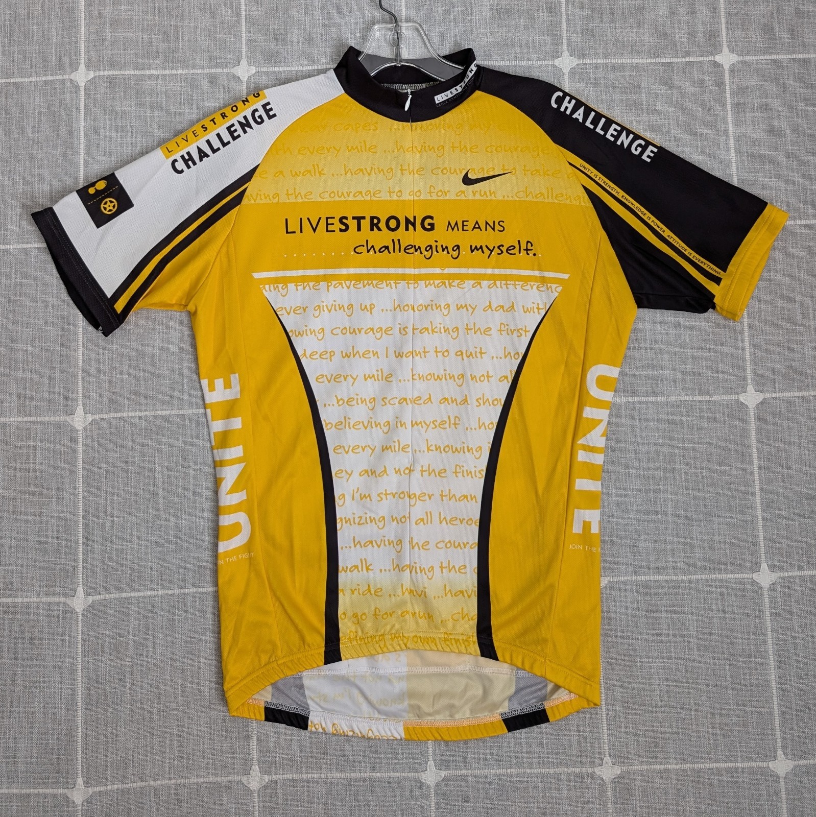 Nike Livestrong Challenge Cycling Jersey Mens Medium Portland Philly Austin 2007