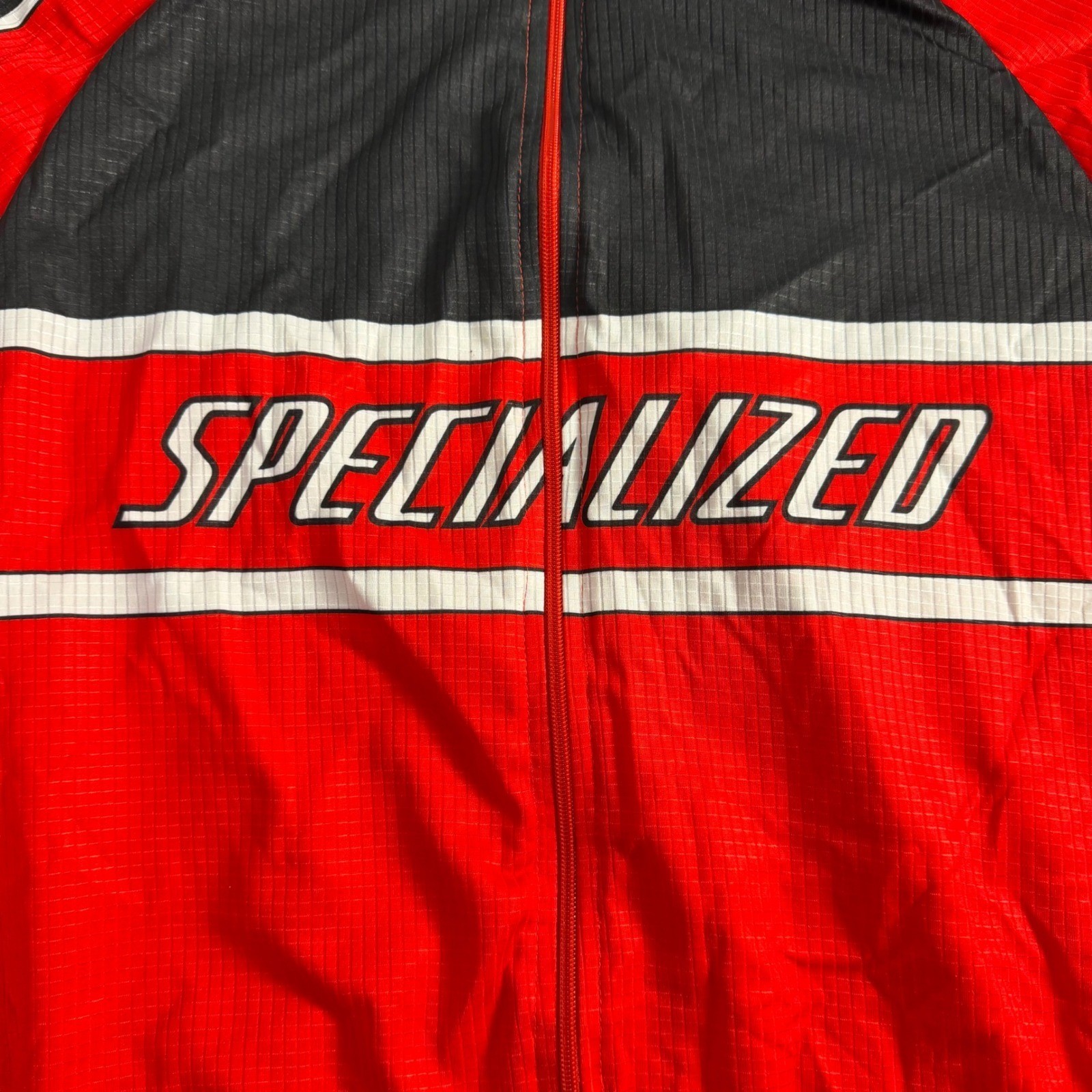 Specialized Mens Cycling Jersey Red Black Full Zip Short Sleeve XL-5