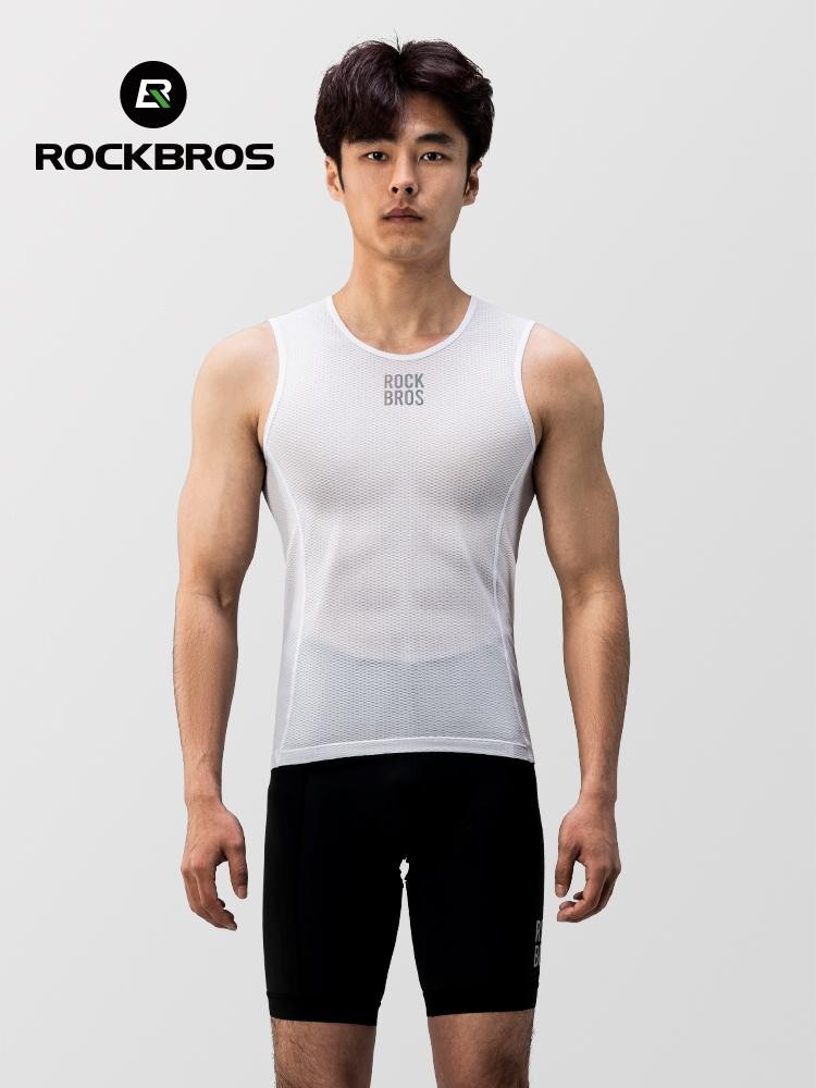 Rockbros Bike Vest Breathable Men’s Sleeveless Short Summer Undershirt Windbreak