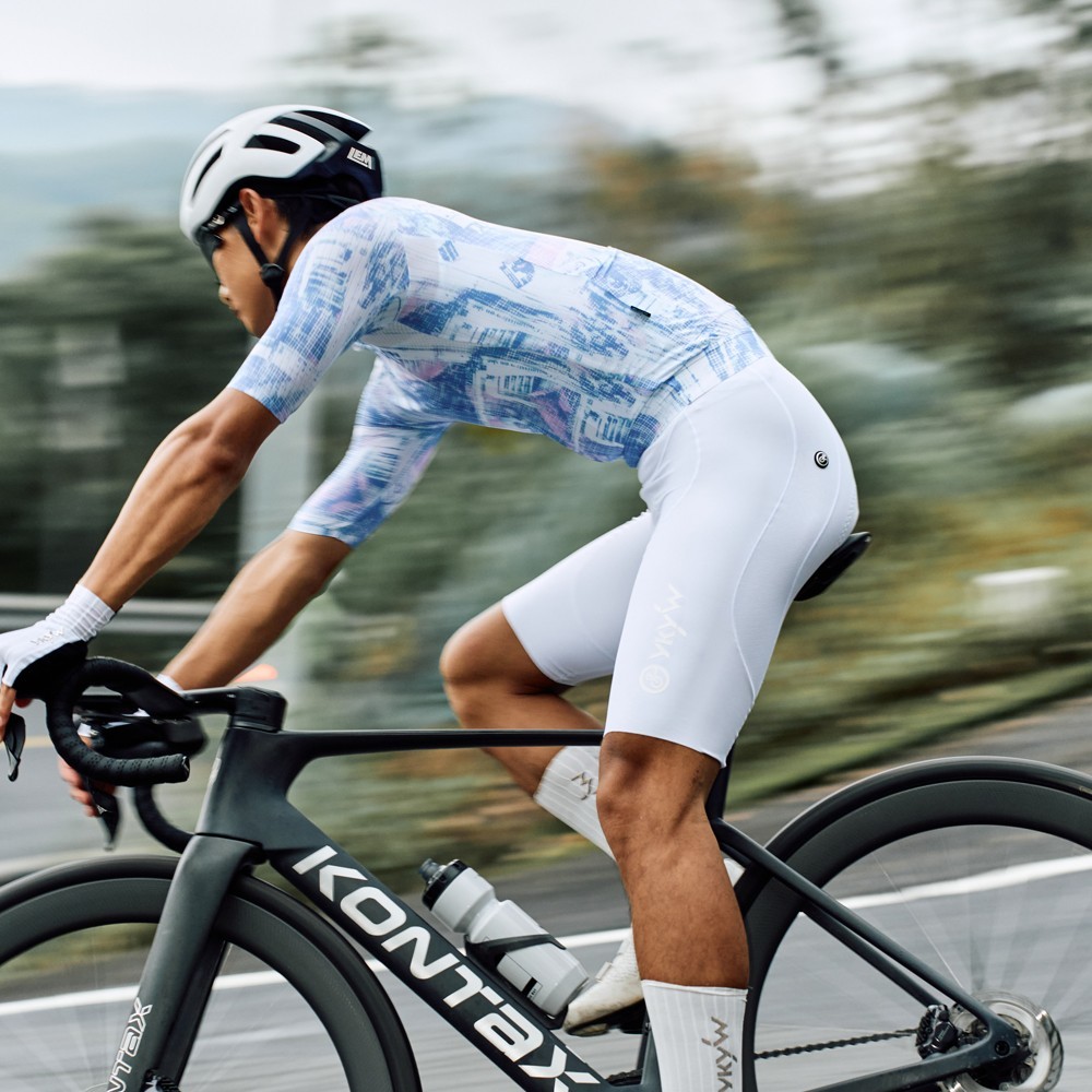 YKYW Mens Short Sleeve Cycling Jersey Quick Dry Anti-Slip Road MTB Slim Fit Top