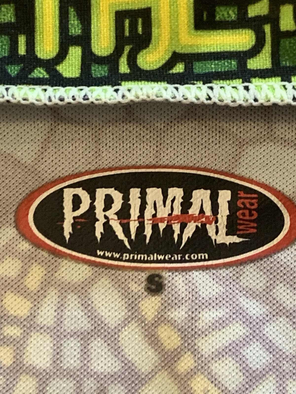 Primal Wear Cycling Jersey Men’s SMALL Coolmax Frog Mosaic Made In USA Vintage