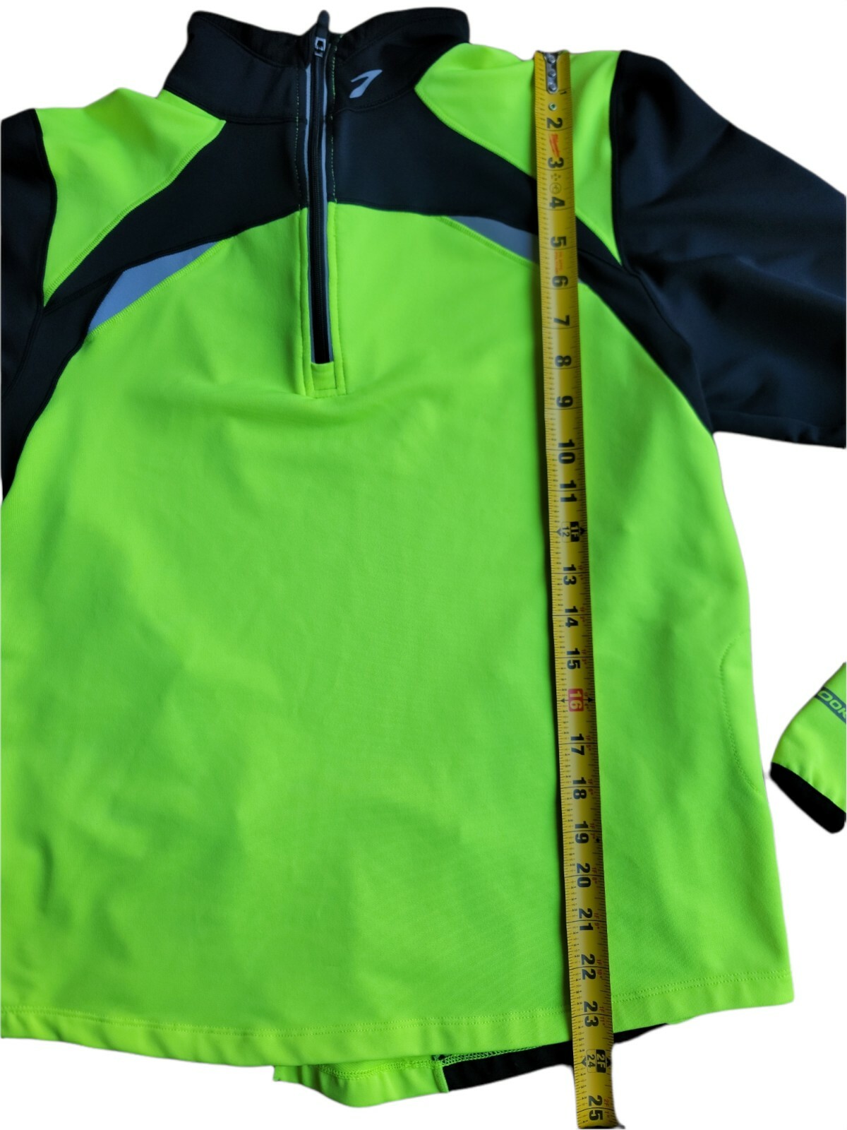 BROOKS Mens Long Sleeve Bright Cycling Pullover Jersey Top Size S