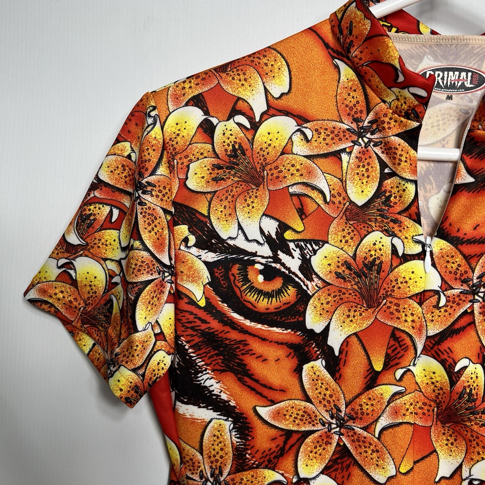 Primal Wear Cycling Jersey Women’s Medium Tiger Lily AOP 100% Coolmax DK700X