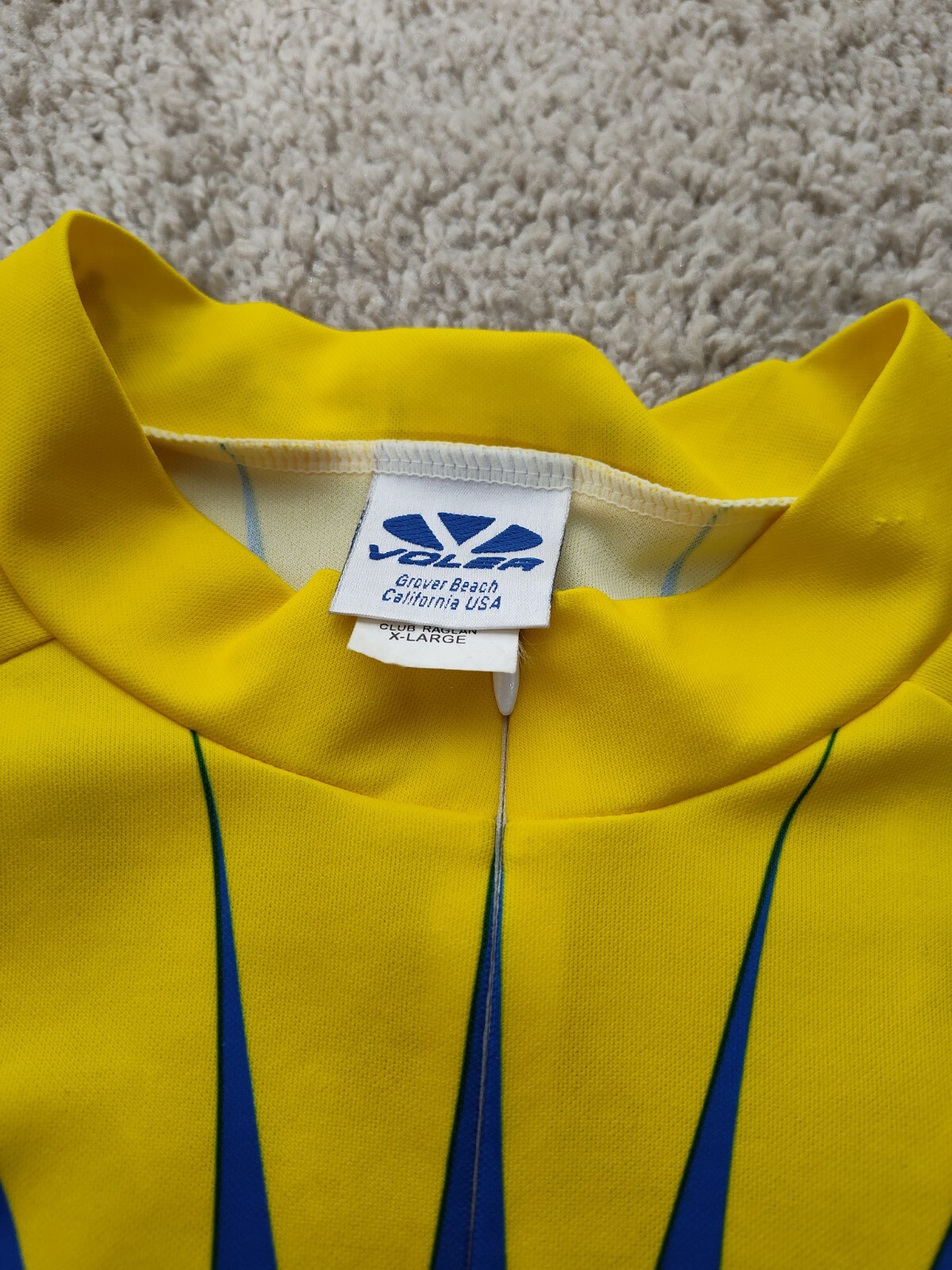 Volvo City of Angels Funride Voler vintage mens Yellow cycling jersey size XL