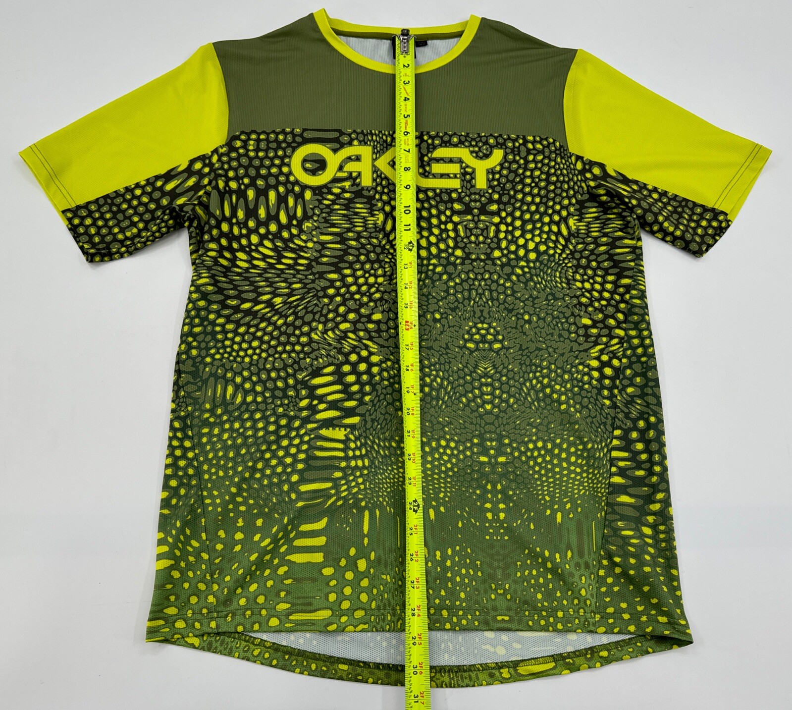 Oakley Maven Coast Short Sleeve Jersey Shirt Distorted Frogskin Green New