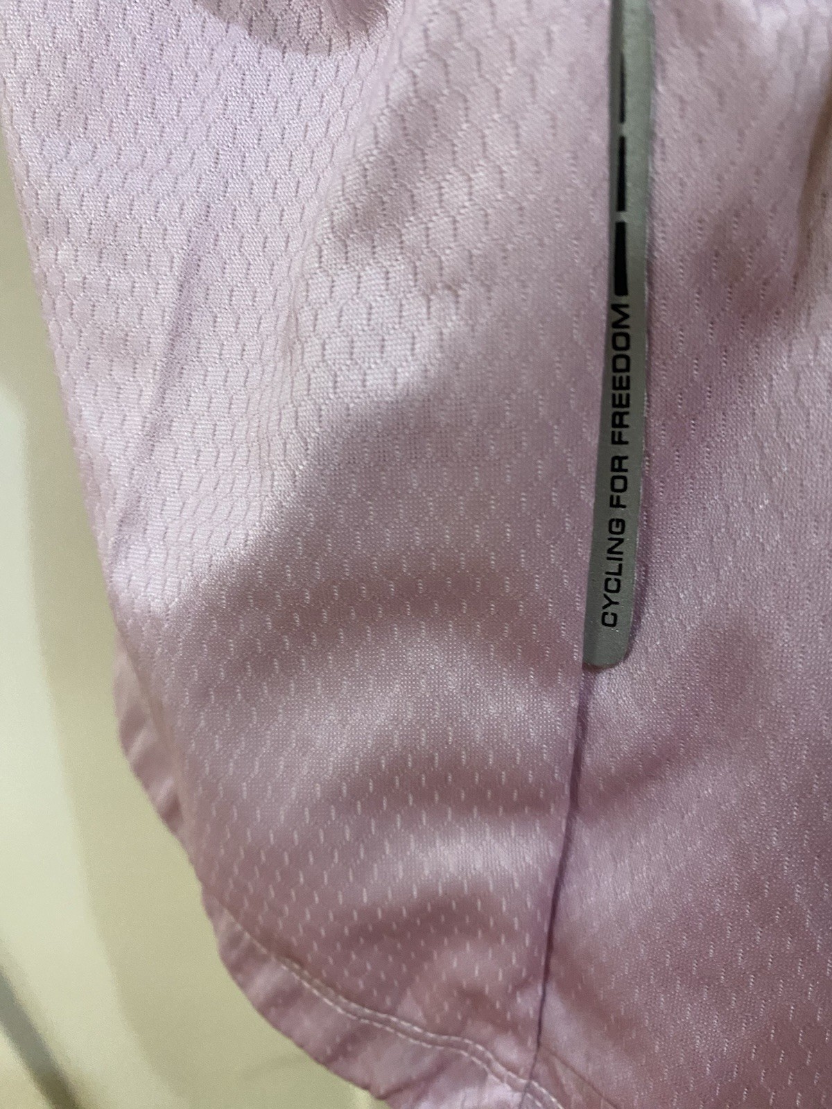 Santic Women’s XL Cycling Jersey Full Zip Pockets Pink White Black Colorblock