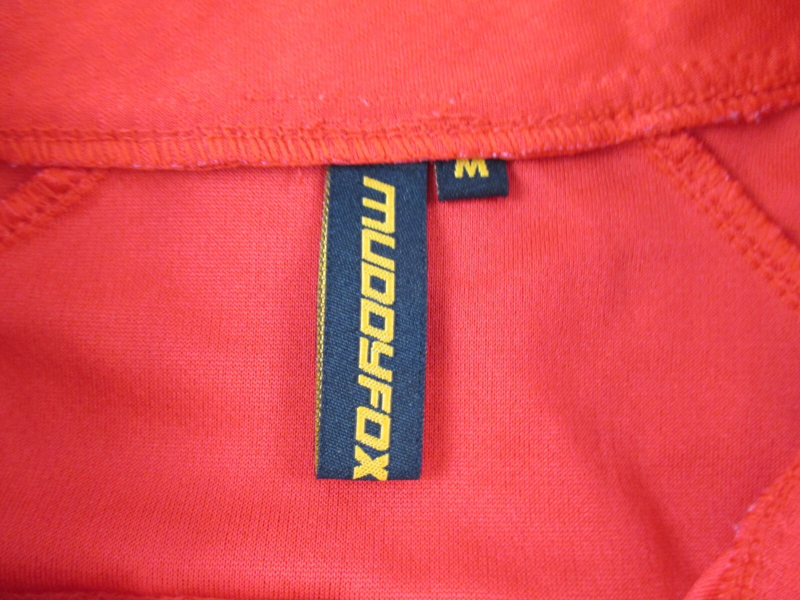 Muddy Fox Cycle Top Jersey Medium Short Sleeve Collared Quarter Zip Red Bike