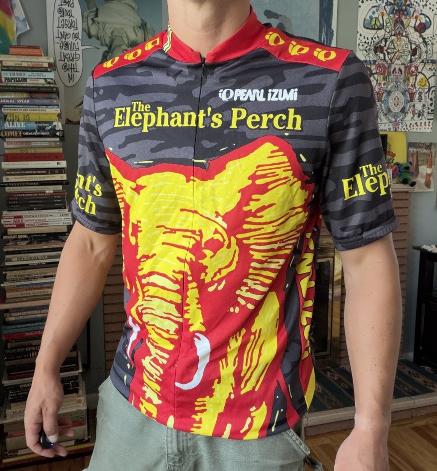 Vintage Pearl Izumi Cycling Jersey Mens XL USA 90s Bike Elephants Perch Idaho