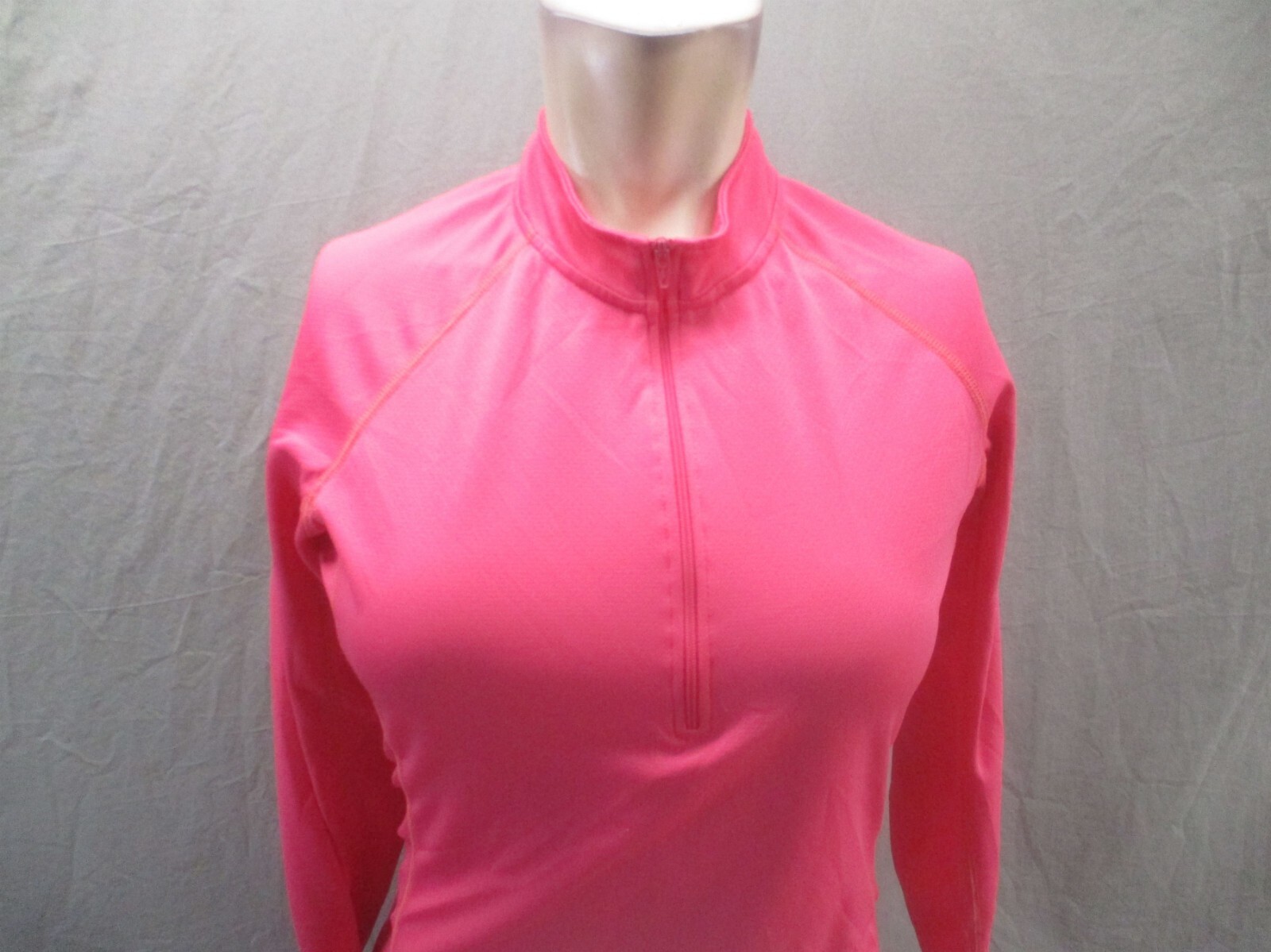 CANARI Size XS Women Pink 1/2 Zip High Neck Pocket Cycling Athletic Pullover 415