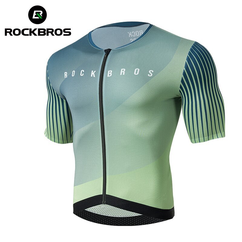 ROCKBROS Men’s Cycling Jersey MTB Road Bike Short Sleeve T-shirt Summer Clothes