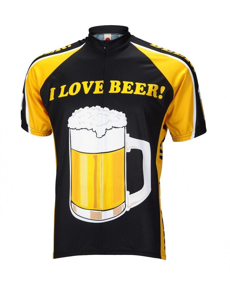 I Love Beer Men’s Cycling Jersey (S, M, L, XL, 2XL, 3XL)