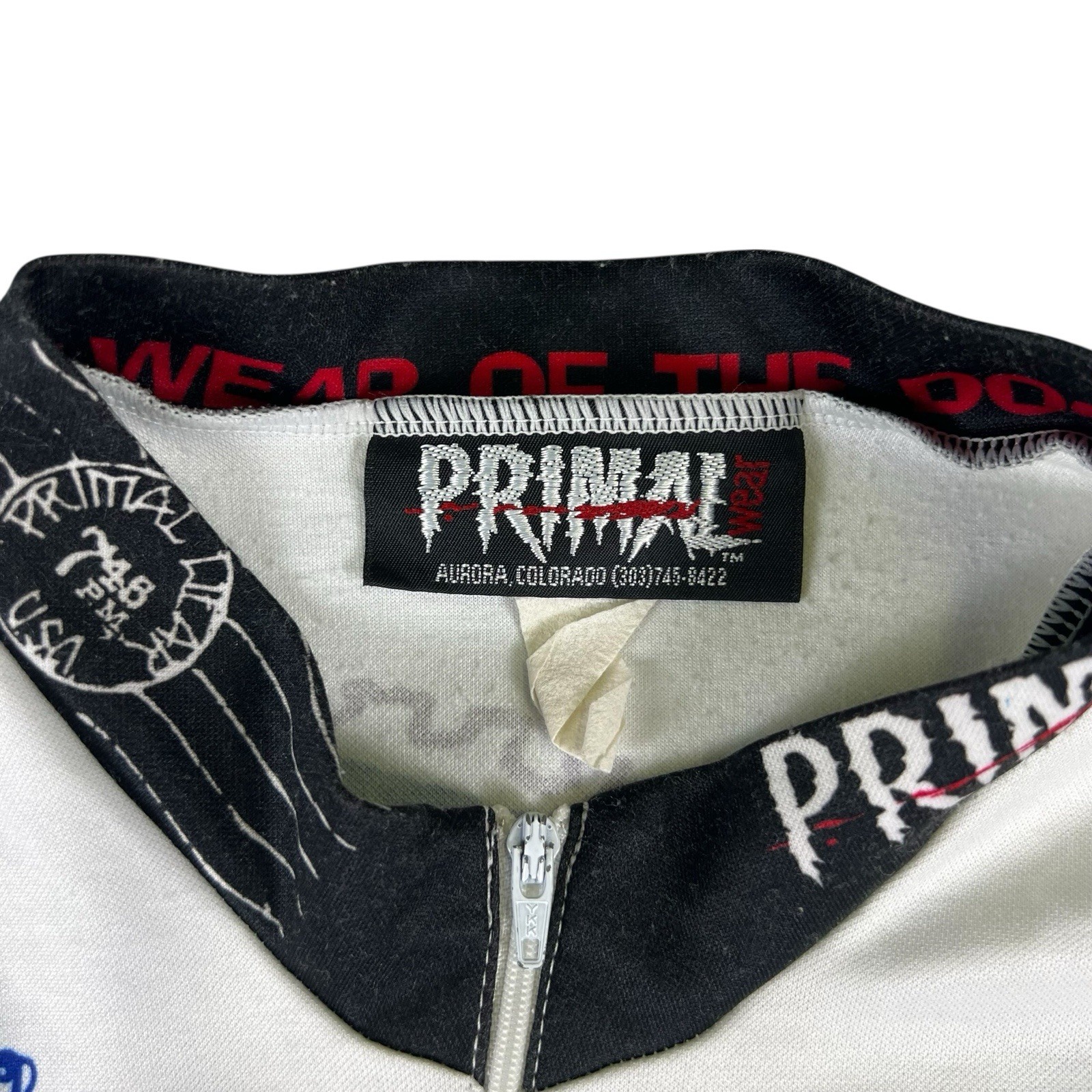Primal Wear Bit & Run Dog Cycling Jersey Mens Large Full Zip Graphic