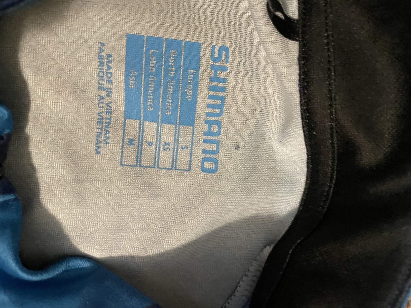 Shimano Cycling Jersey Women’s XS Blue Geometric Triangles Shapes Full Zipper