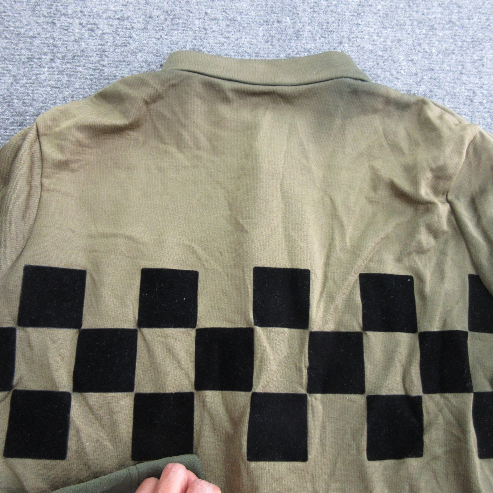 Rapha Cycling Jersey Mens Large Green Check Classic Long Sleeve Full Zip Bike
