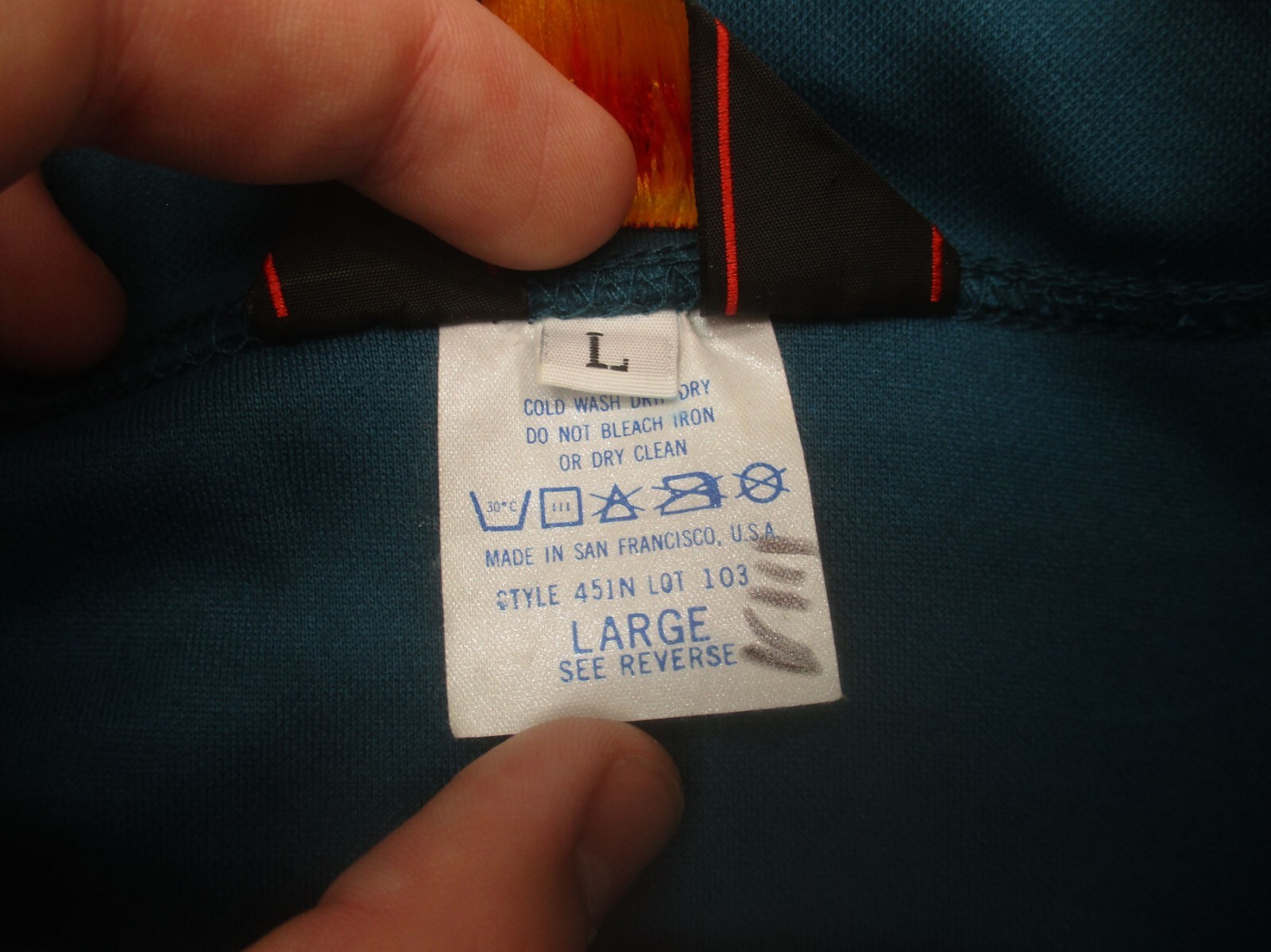 REI Novara Size L Mens Blue 1/2 Zip Short Sleeve Back Pocket Cycling Jersey 989