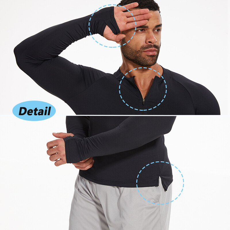 Men Cycling Jerseys Quick-dry Long Sleeve Bike Shirt Cycle Tops Sport Breathable