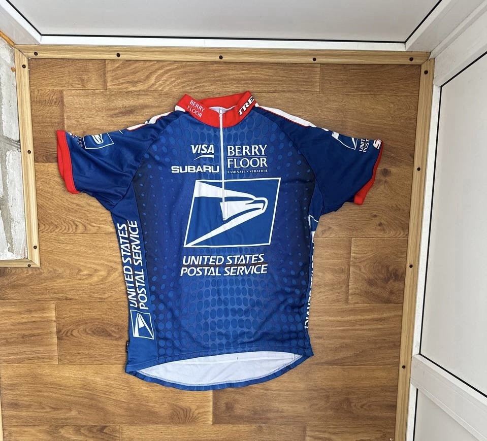 Womens Nike USPS Unites States Postal Visa Subaru Cycling Jersey Shirt Zip XL