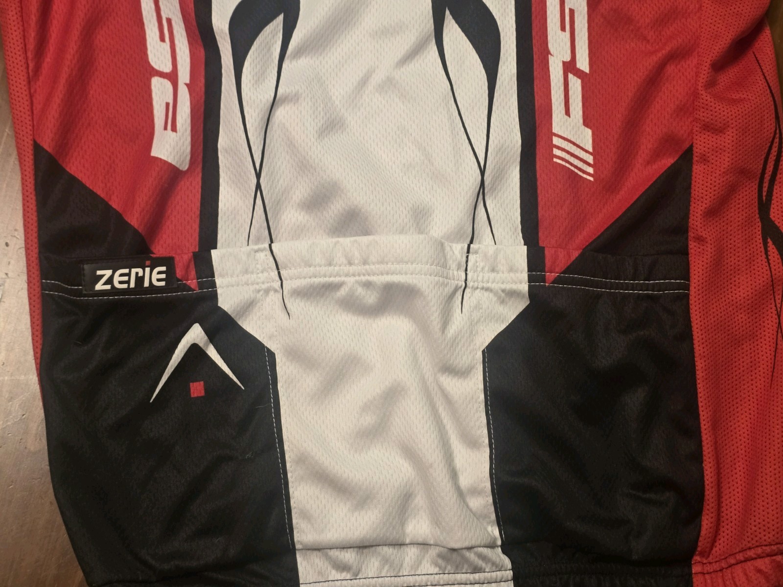 Zerìe Cycling Jersey Men’s M Red Black White FSA Full Speed Ahead Bike Shirt