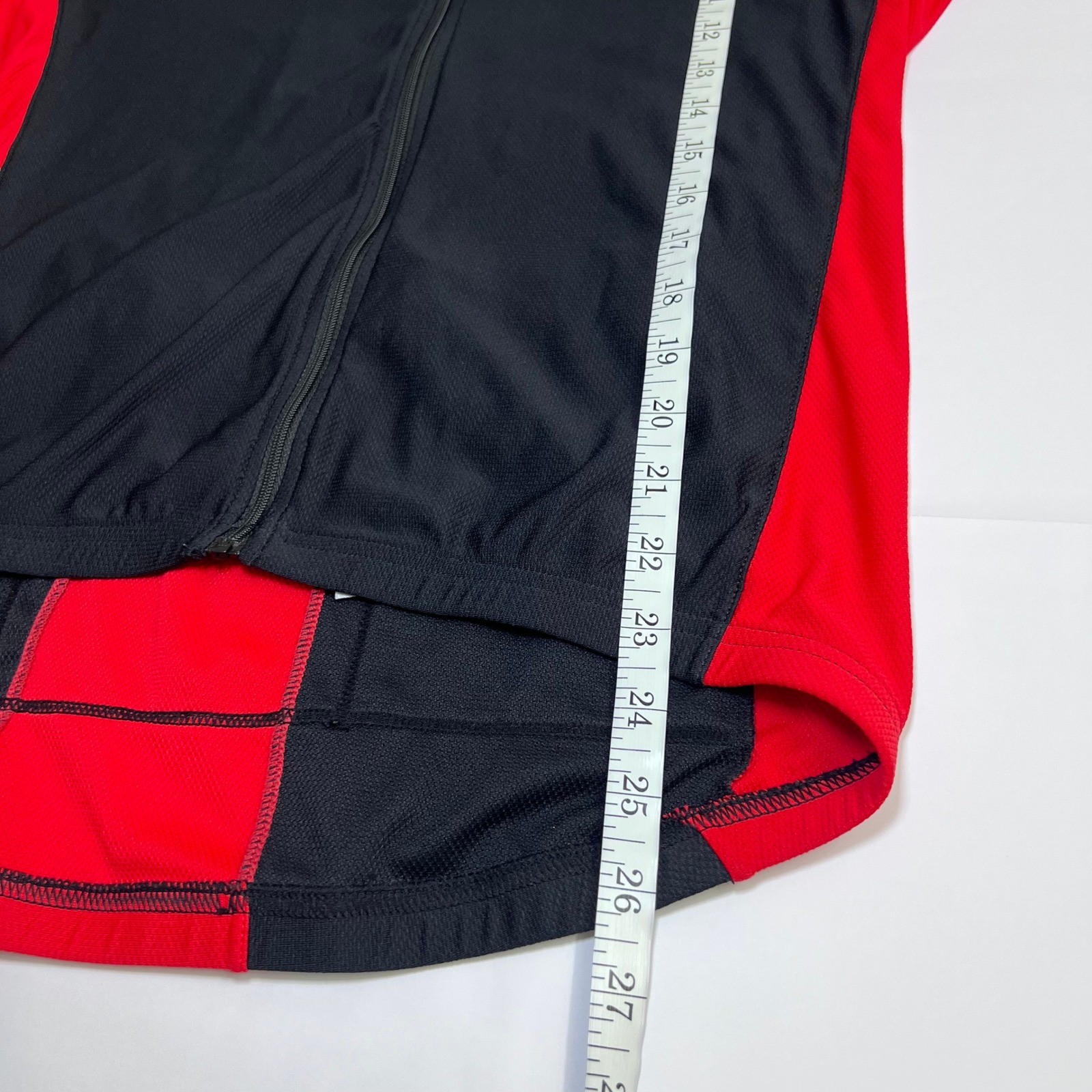 Louis Garneau Cycling Jersey Mens Large Black Red Long Sleeve Full Zip Bike