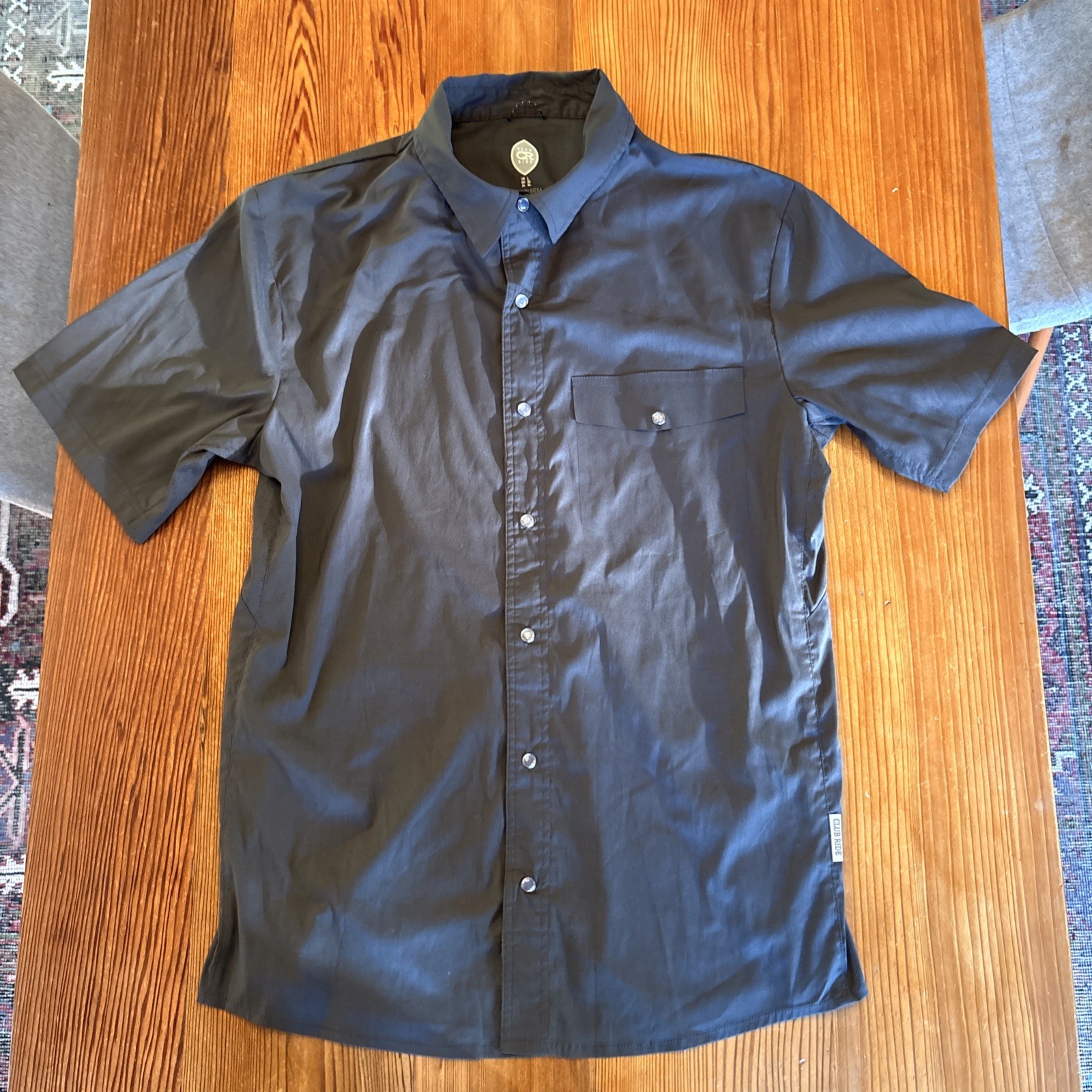 Club Ride Men’s Black Mountain Biking Shirt Size Large L