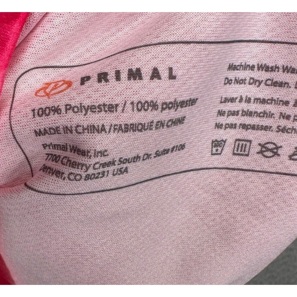 NEW PRIMAL Shirt Mens Large Pink White Colorblock Cycling Jersey Short Sleeve