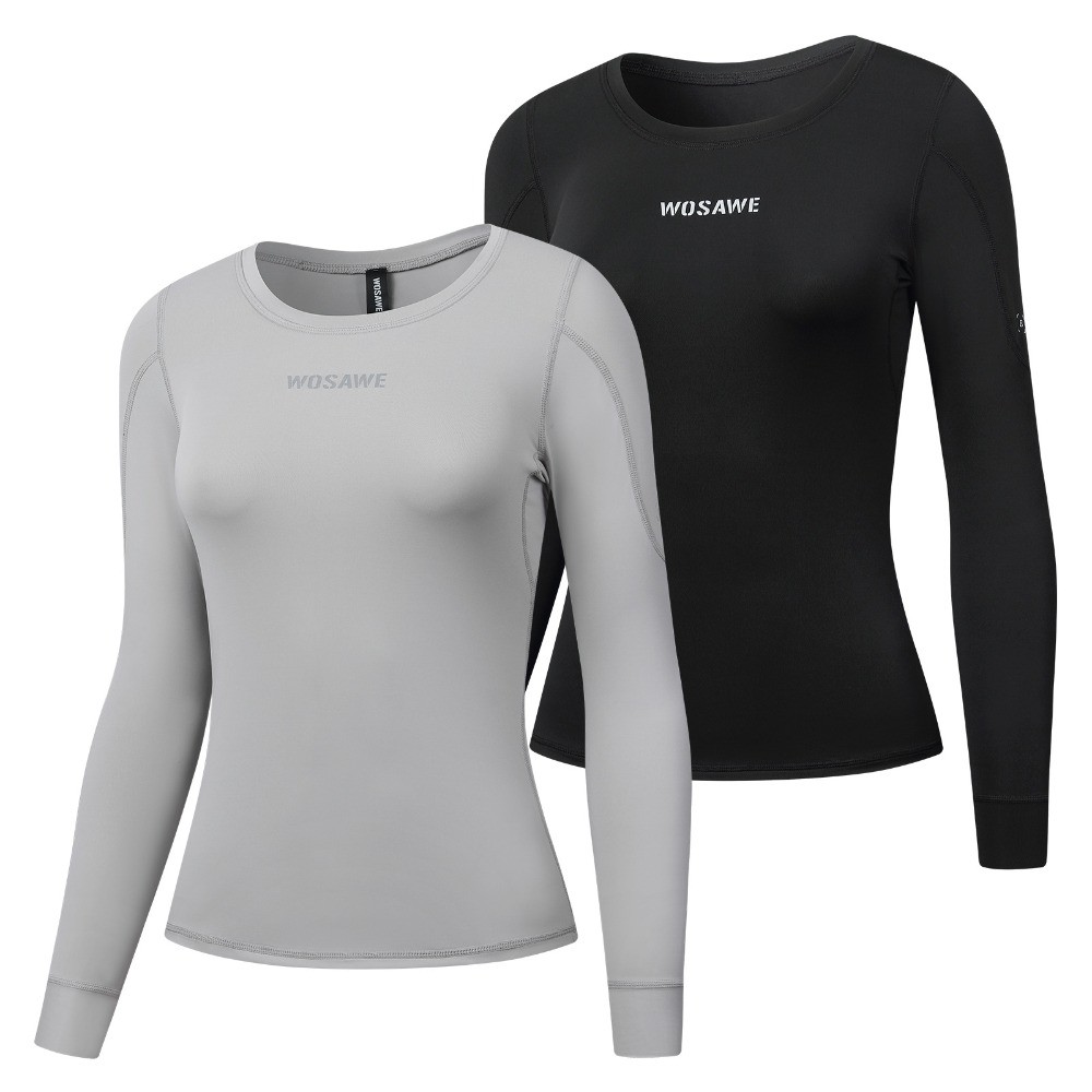 Skin Friendly Long Sleeve Baselayer Top for Cycling Running with Quick Dry