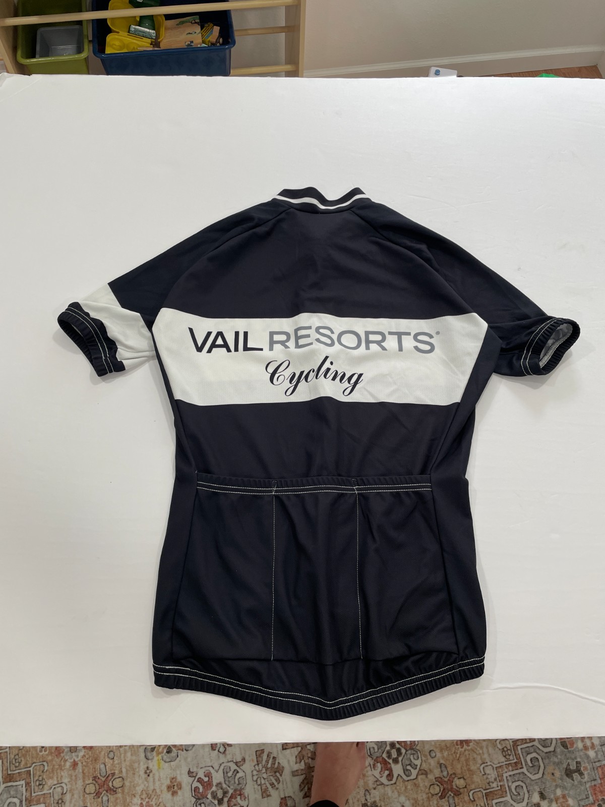 Vail Ski Area Colorado Cycling Jersey Men’s Medium Black VOmax Brand