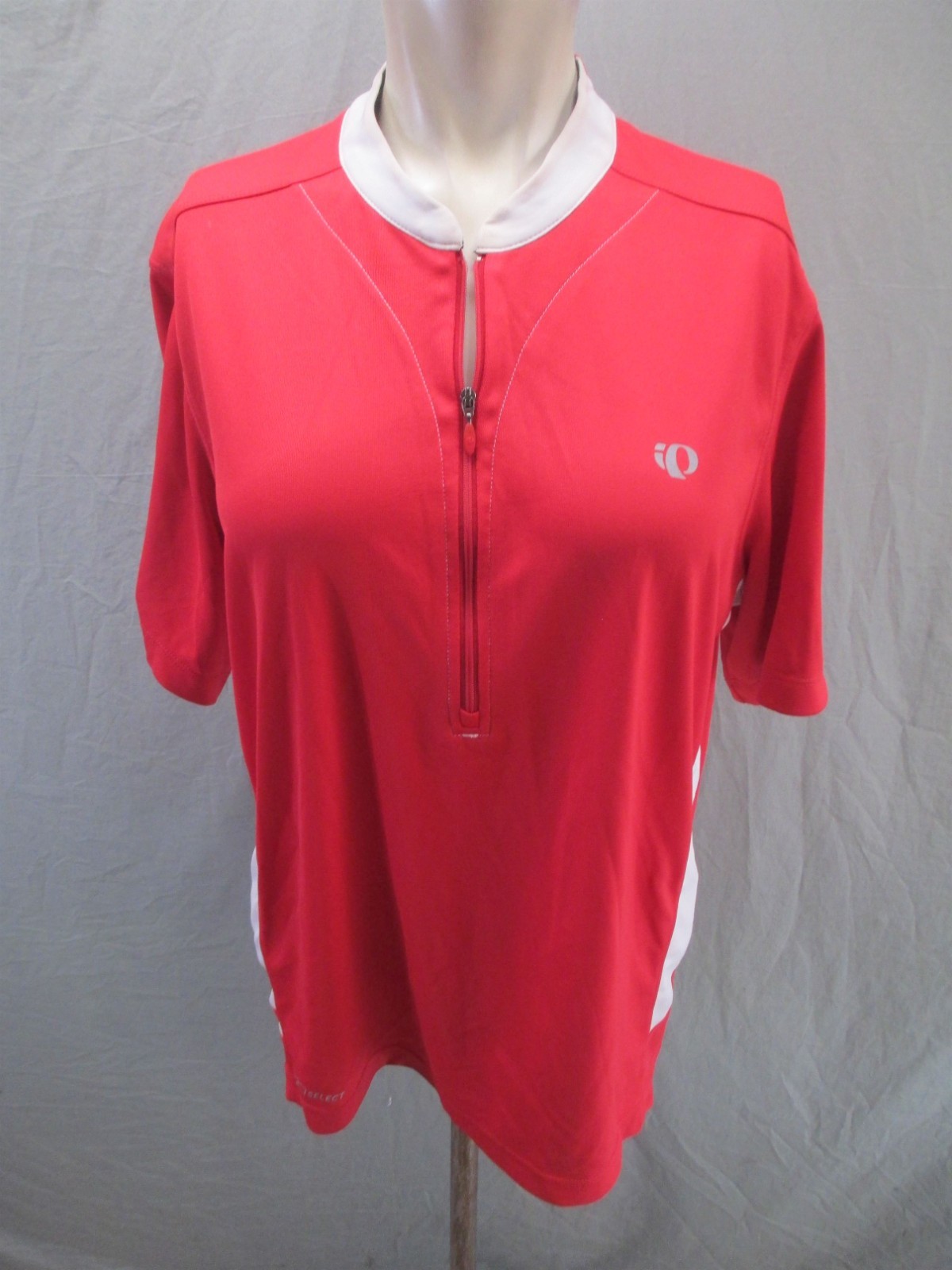 Pearl Izumi Size L Mens Red Cycling Compression 1/2 Zip Short Sleeve TShirt 817
