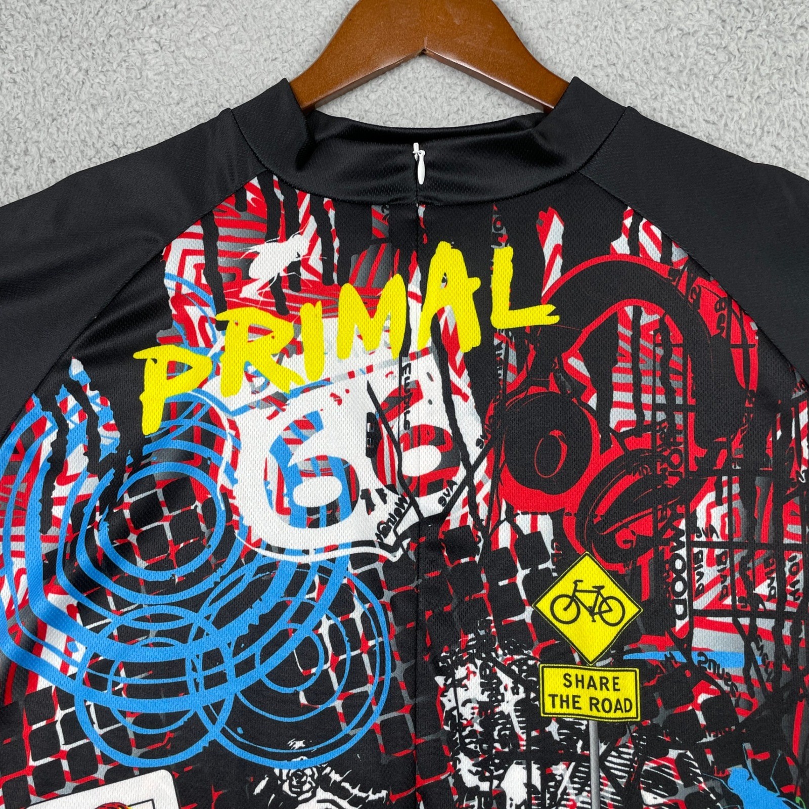 Primal Wear Cycling Jersey Mens 3XL Multicolor Graphic Short Sleeve Zip Bike Top