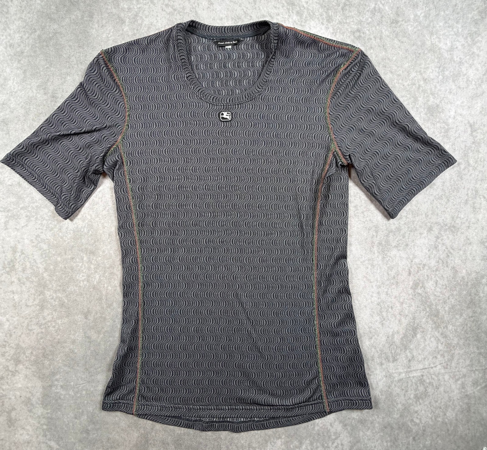 Giordana Mens XL Ceramic Cycling Base Layer Gray Short Sleeve Made Italy