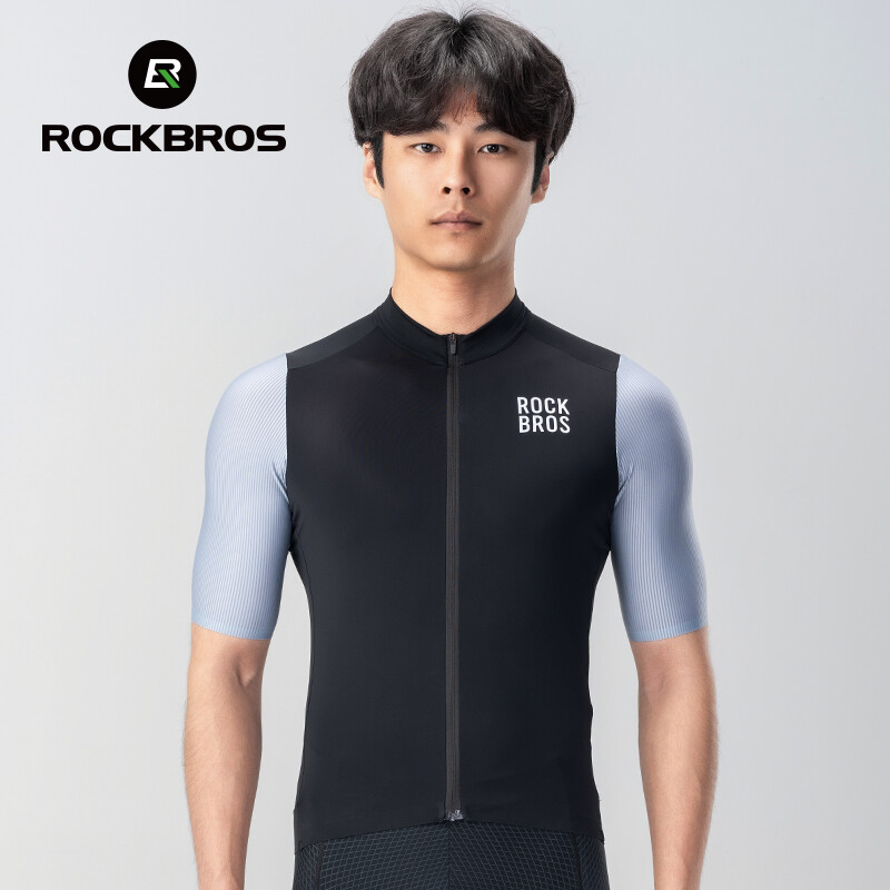 ROCKBROS Men’s Cycling Jersey Breathable Short Sleeve Riding Shirt Bicycle Tops