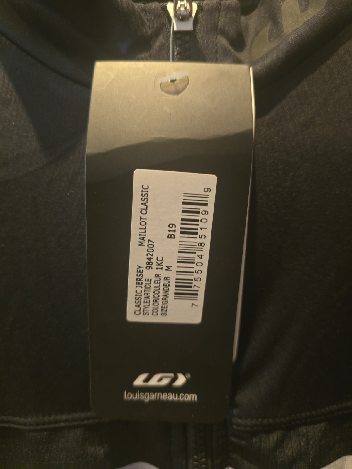 Men’s Louis Garneau Black & White Cycling Jersey M New Tags Road Bike Trek