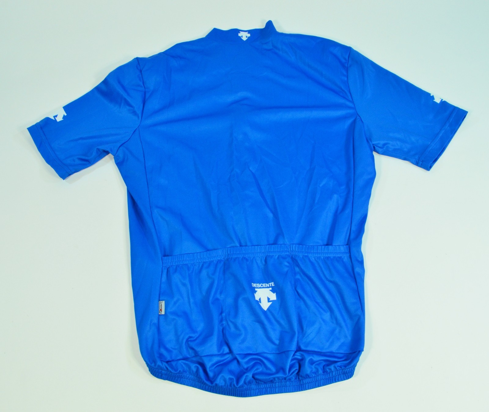 Descente Cycling Jersey Men’s Blue H2Zero Rear Pockets Full Zip Bike Medium