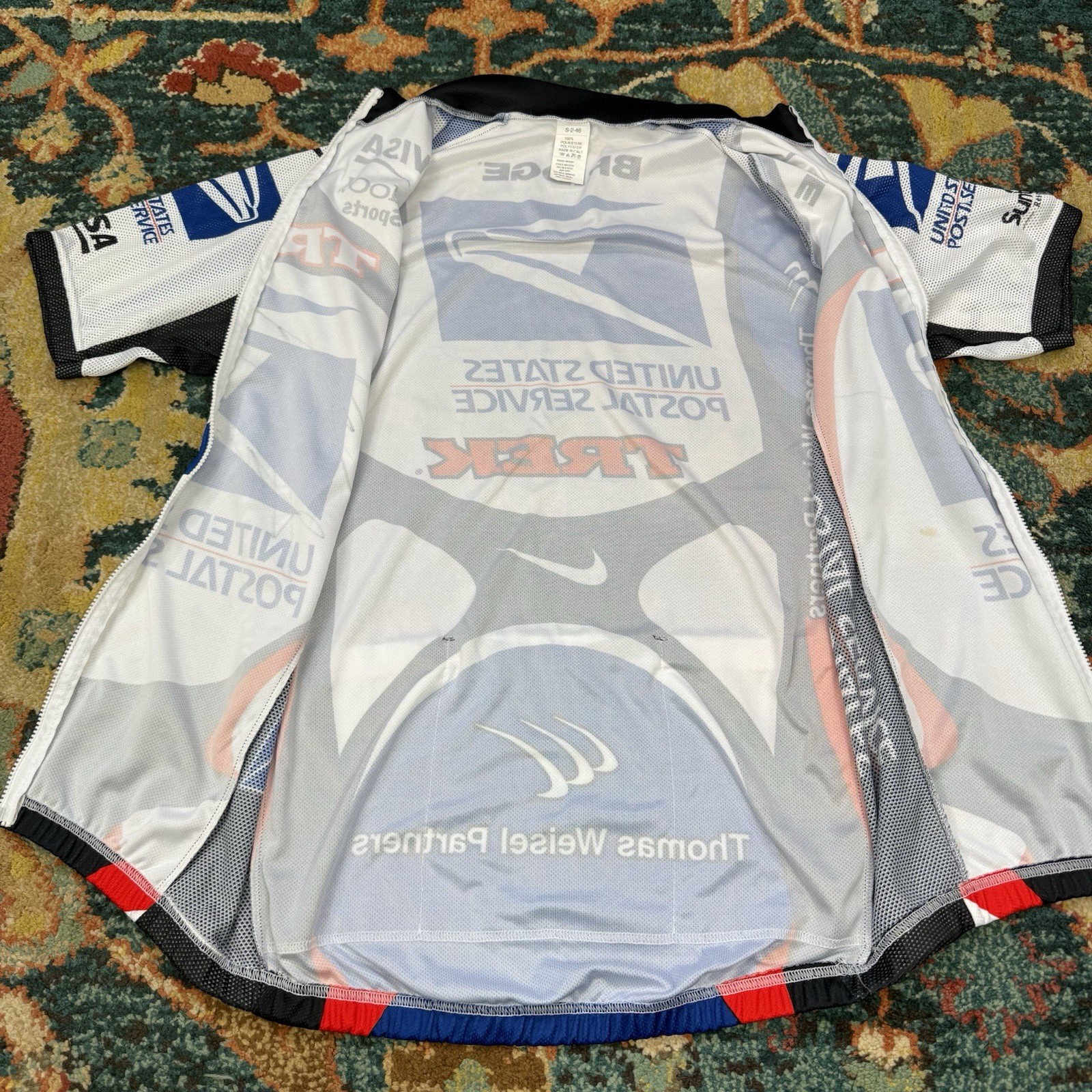 Nike USPS Team Trek Tyler Hamilton Tour The France Jersey Sz Small Made in Italy