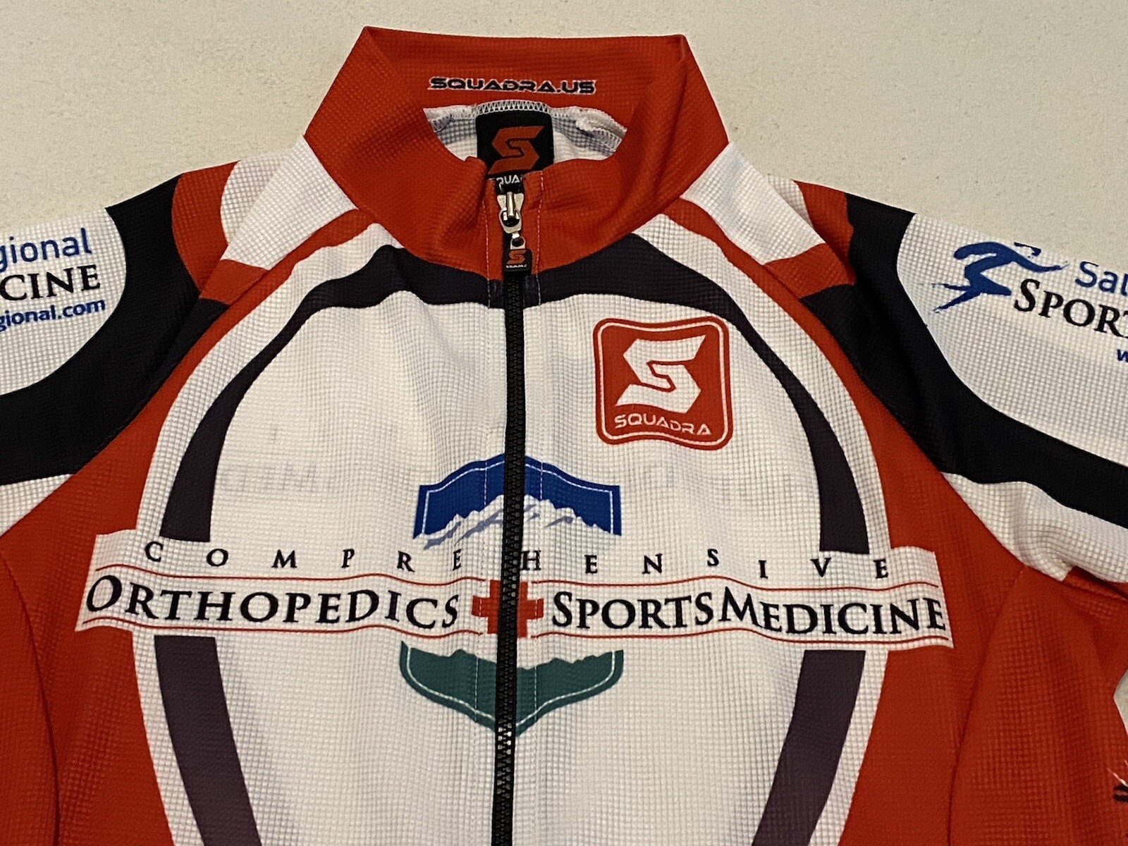 Squadra Cycling Jersey Red White Bicycle Shirt Sports Outdoor Racing Small