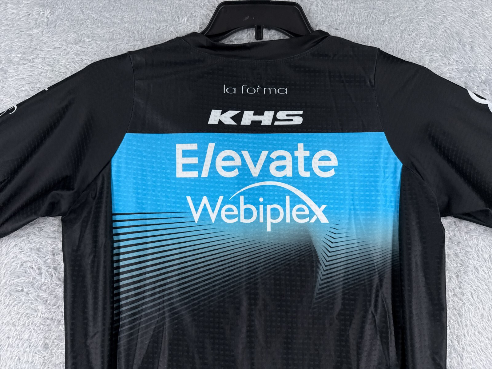 La Forma Cycling Jersey Adult 3XL Long Plus 1 Blue Black Elevate Race Team Poly