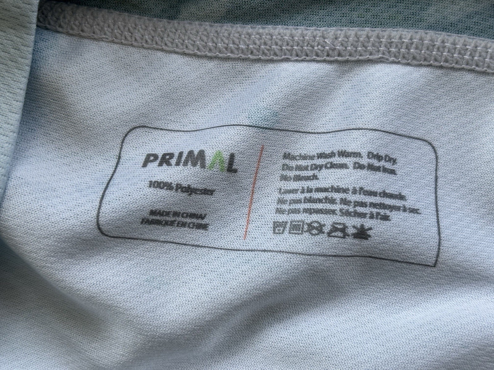 Primal Women’s Cycling Jersey, Sz M, Abstract Leaf Print, Aqua, Green, Pockets