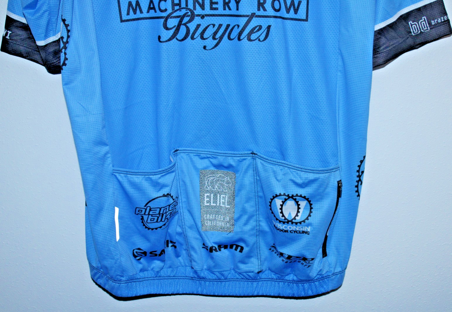 Rapha Sky Men’s Cycling Team Jersey XXL Rear Pockets 46″ Chest 24/30″ T2B Blue ~