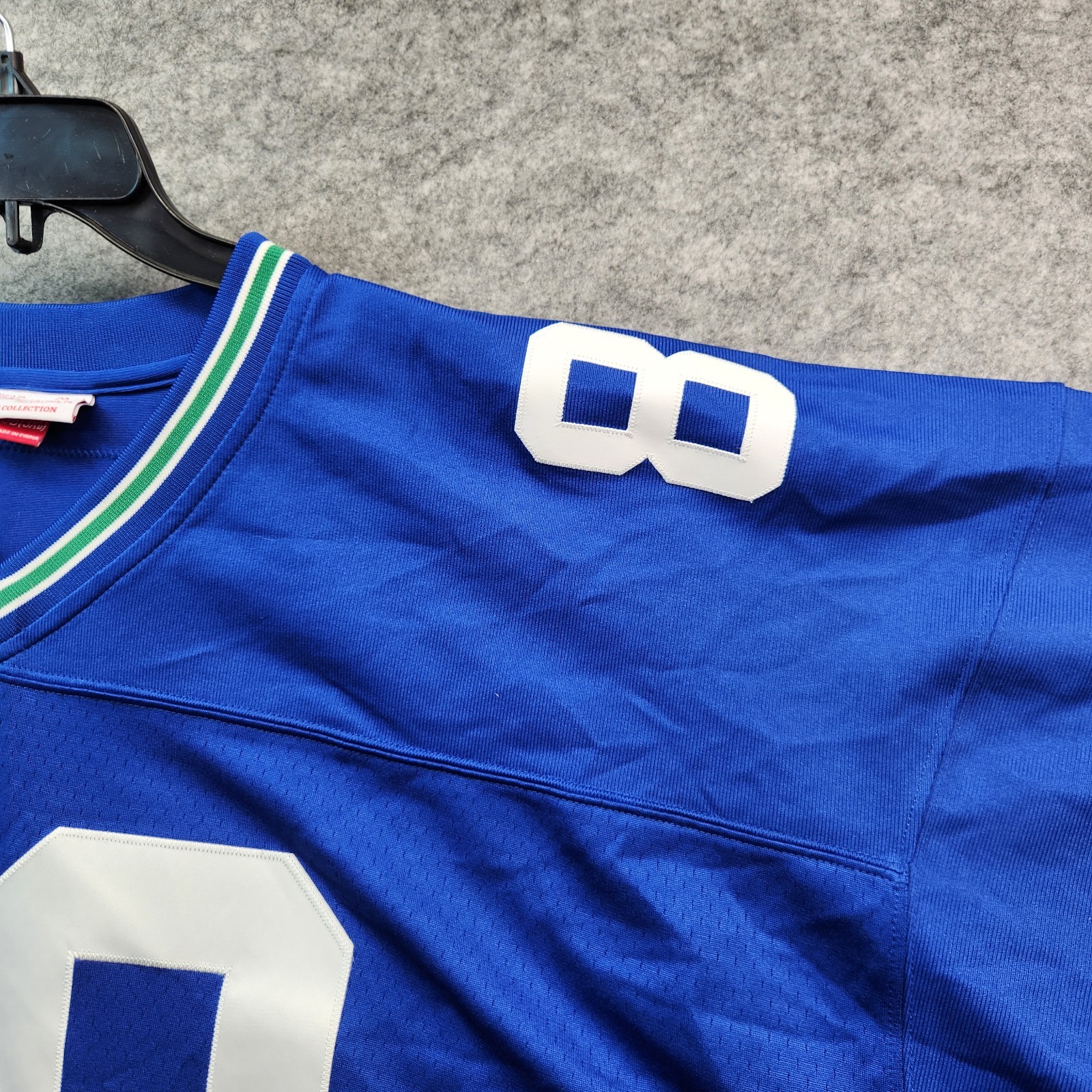 Mitchell & Ness Mens 56 3XL Blue NFL Throwbacks Seahawks 80 Steve Largent Jersey