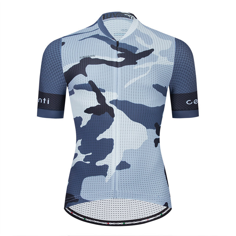 CESANTI Men Cycling Jersey Short Sleeve Non-slip Band Pro Bicycle Clothing