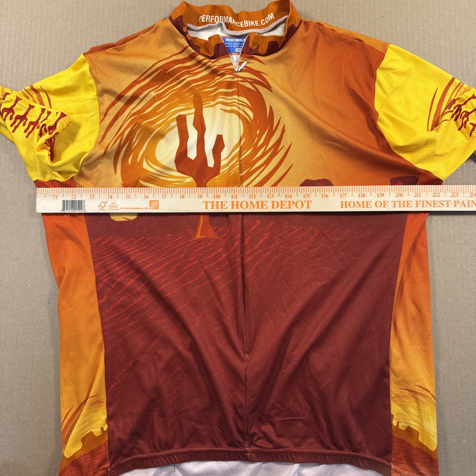 Vtg 90s Performance Cycling Jersey – XXL – Desert Graphic, Made in USA