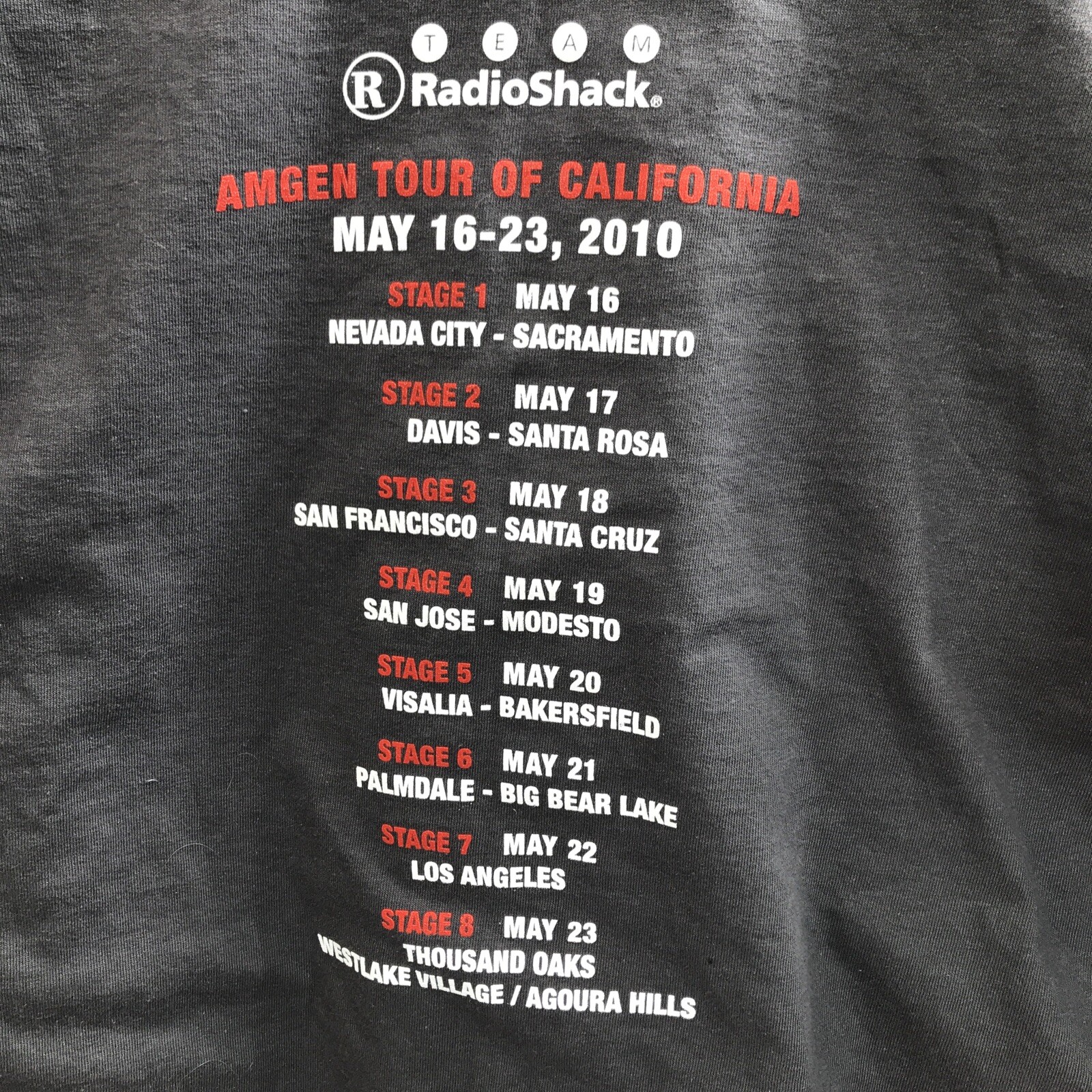 The Shack Rolls With Lance, Levi And Team RadioShack Large T Shirt Men’s Cycling