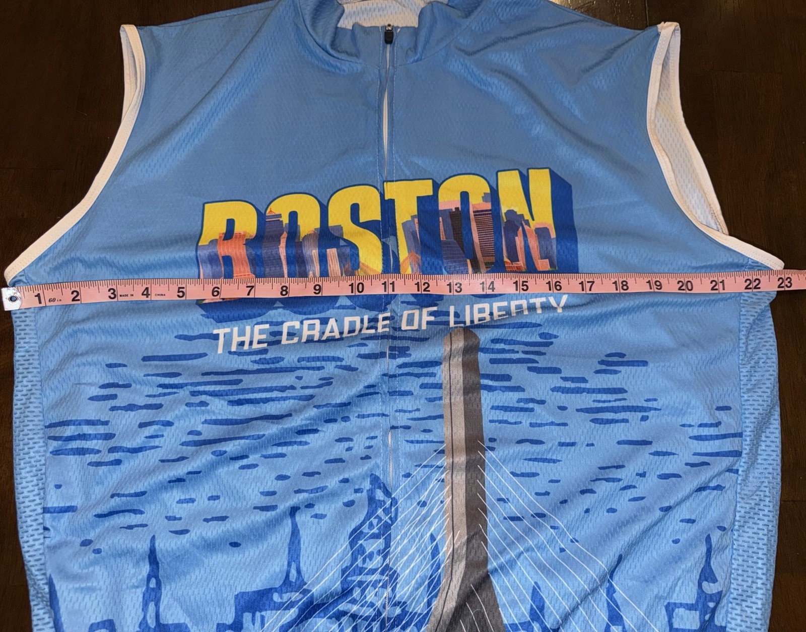 OCG Around The World – Boston Sleeveless Full Zip Cycling Jersey Pockets XXXL