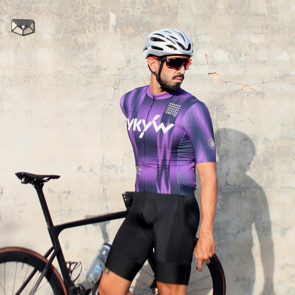 YKYWBIKE 2025 Men Summer Cycling Jersey Pro Team Bicycle Short Sleeve Purple