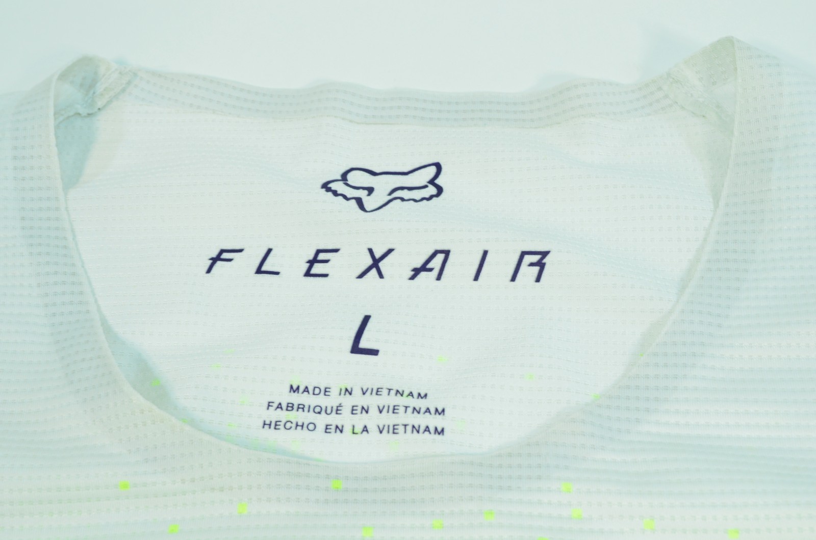 Fox Flexair Racing BMX MTB Long Sleeve Men’s Large White Neon Biking Cycling
