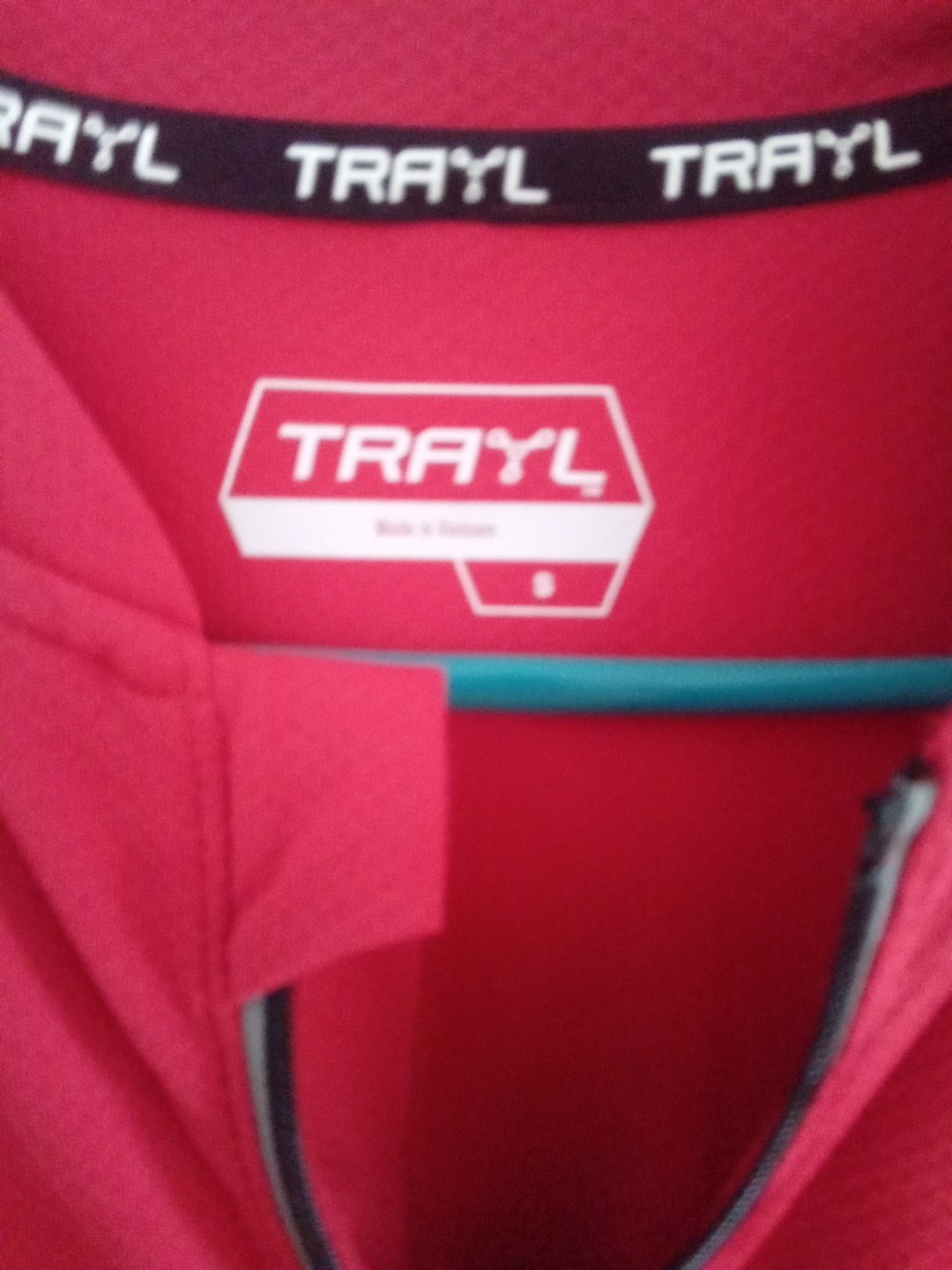 Trayl Size Red & Black Bicycling Triathlon Back 3 Pocket Jersey Shirt