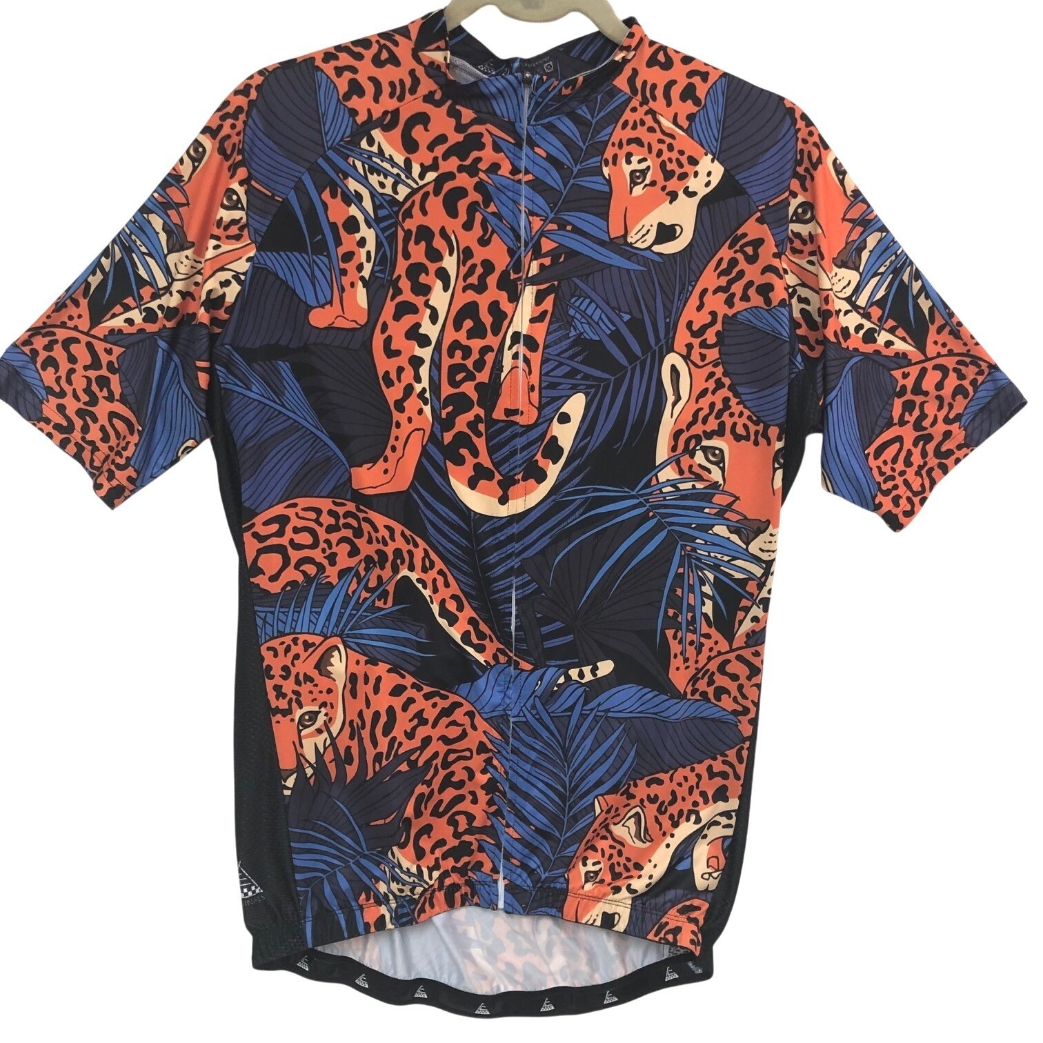 Freestyle Zip Cycling Jersey Mens 2X Jaguar Leopard Tropical Hawiian Breathable