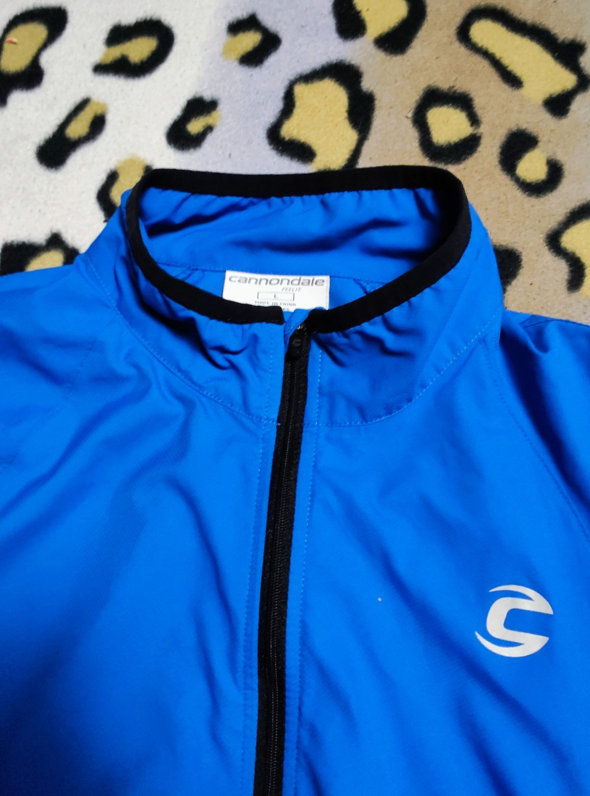 Cannondale Cycling Jersey Shirt Men’s L Blue Black long sleeve Full Zip