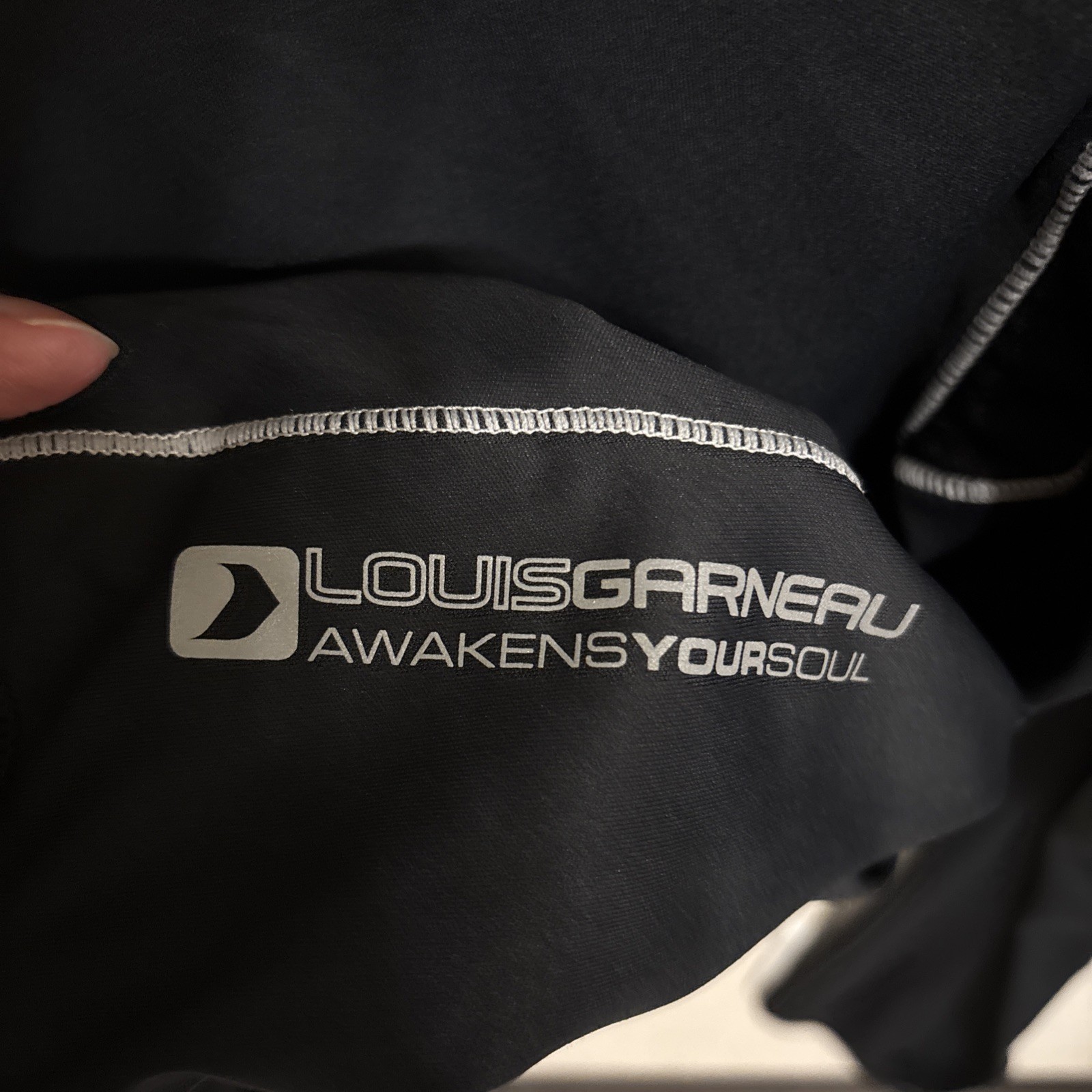 Womens Louis Garneau Cycling Long Sleeve Top Black white Yellow (M)